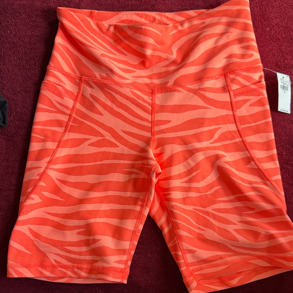 Old Navy Bright Orange Patterned Shorts